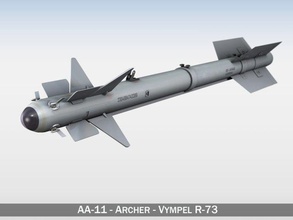 aa 11 arciere vympel r73 gagliardetto mig Sukhoi alamo r 73 corto gamma aria missile russo urss vicino combattere aeromobili 3d print model - Mito3D