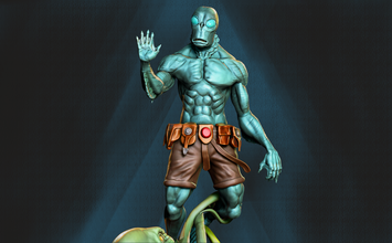 abe sapien sea creature miniature 3d print model in figurines 3dexport hellboy character toys collectibles toy printable statues zbrush ztl collectible monster sculpture miniatures 3d print model - Mito3D