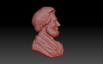 Abramo lincoln Abraham Lincoln abraham politicano cnc bas relief sollievo nudo storico americano America politico 3d print model - Mito3D
