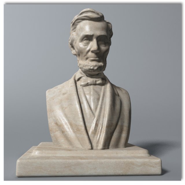 Abrahán Lincoln busto presidente America americano escultura estadista hombre político personaje histórico unido estatua 3D print model - Mito3D