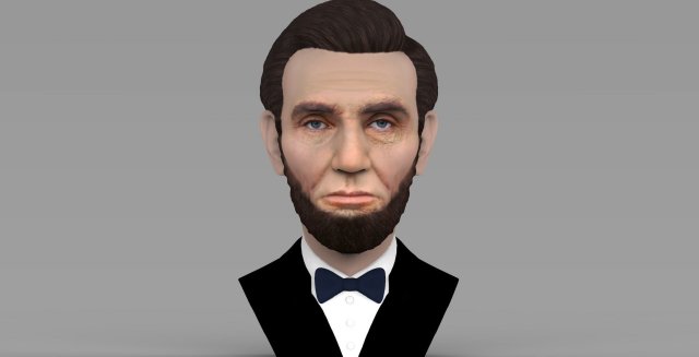 Abraham Lincoln büst 3d baskı hazır stl obj biçimleri George Washington Devlet Başkanı siyaset politikacı Tarih tanınmış Thomas Jefferson Hamilton Kennedy Roosevelt Reagan biden Amerika Birleşik Devletleri 3D print model - Mito3D