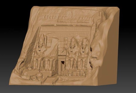 abu simbel ramses ii temple 3d pintable sculpture gypt egyptian ancient-egypt abu-simbel ramses-ii ramses2 3dprint 3d print model - Mito3D