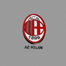 ac milan fc 3d logo badge logo3d based badge accecorries football team club england merchandiser