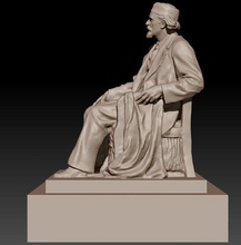 academician monument 3d model printable 3dprint chemist scientist science doctor sculpture 3d print model - Mito3D