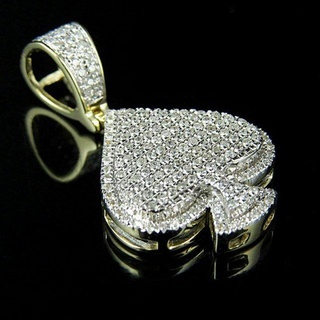 aces spade diamond pendant 2 pendants acesspadediamond antique luxury rapper hiphop jewelry necklace gemstone elegant celebrity style jewellery bling gem urban cards 3d print model - Mito3D