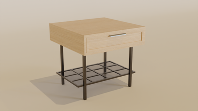 ackley mesita noche elegante cabecera mesa vaso interior diseño 3d print model - Mito3D