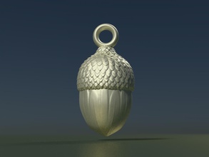 acorn pingente bolota medalhão porca planta carvalho 3d print model - Mito3D