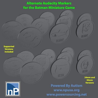 activation - audacity marker set 01 free 3d print model game accessories batman miniatures tabletop token 3d print model - Mito3D