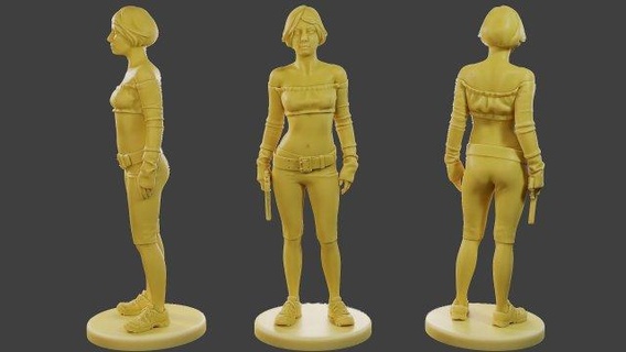 gerçek gündelik kadın acf1 002 figürinler adam savaş minyatür şekil heykel kask diyorama insanlar Dünya Savaşı Avrupalı Kadın erkek tek action figure xxi müttefikler basit 3d print model - Mito3D