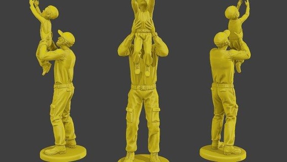 gerçek gündelik erkek acm1 001 3d yazdır model in figürinler 3dexport şekil minyatür heykel savaş adam xxi kask diyorama insanlar dünya savaşı avrupalı müttefikler kadın tek basit action figure 3d print model - Mito3D