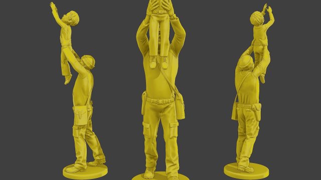 gerçek gündelik erkek acm1 002 3d yazdır model in figürinler 3dexport şekil minyatür heykel savaş adam xxi kask diyorama insanlar dünya savaşı avrupalı müttefikler kadın tek basit action figure 3D print model - Mito3D