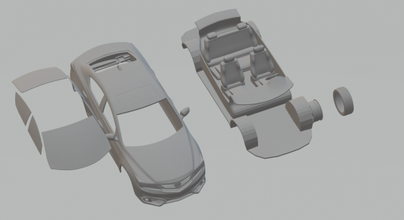 acura ilx 2016 3d impressão modelo in veículo 3dexport diecast hotwheels quente rodas trem h0 fenda carro rc rcmodel sedan honda nsx integra cívico acordo 3d print model - Mito3D