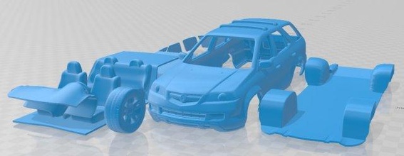 acura mdx 2003 imprimível carro fenda escalextrico Tamiya rc miniz passatempo micro 3d print model - Mito3D