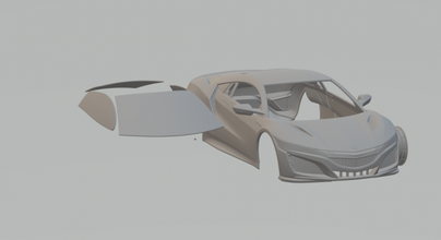 acura nsx 2016 3d yazdır model in araç 3dexport döküm sıcak tekerlekler tren h0 yuva araba rc rcmodel honda sinameki 3d print model - Mito3D