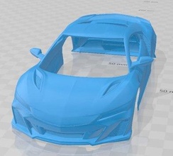 Acura nsx 2022 druckbar Körper Wagen Slot scalextric tamiya rc miniz Hobby Mikro 3d print model - Mito3D