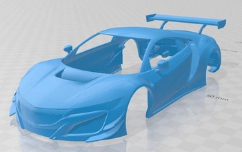 Acura nsx gt3 2019 yazdırılabilir vücut araba yuva ölçülü Tamiya rc miniz hobi mikro 3d print model - Mito3D