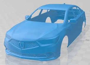 Acura rlx spor melez sh awd 2017 yazdırılabilir vücut araba yuva ölçülü Tamiya rc miniz hobi 3d print model - Mito3D