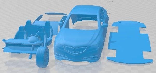 acura tlx 2014 imprimible coche vehiculo automotor espacio scalextric Tamiya rc miniz pasatiempo micro 3d print model - Mito3D