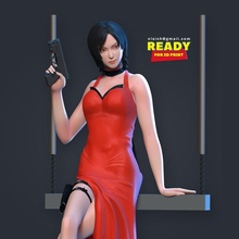 wong admirador arte 3d impressão modelo in mulher 3dexport ada menina resident evil 3dprint 3dprinting estátua 3d print model - Mito3D