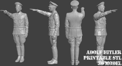 adolf hitler 3d imprimível stl figura versão 4 impressão modelo in homem 3dexport nazista 3d print model - Mito3D
