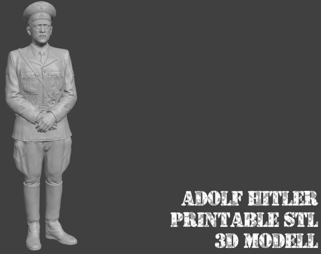 adolf hitler 3d imprimível escala 135 figura versão 3 impressão modelo in homem 3dexport nazista stl 3D print model - Mito3D