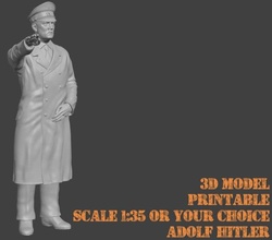 adolf hitler 3d imprimible escala 135 figur versión 2 impresión modelo in hombre 3dexport 3ds wehrmacht nazi 3d print model - Mito3D