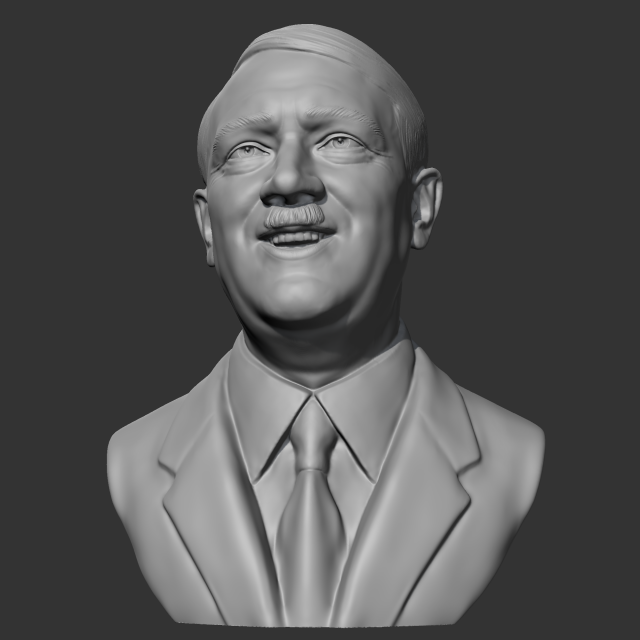 adolf hitler v2 3d print model in sculpture 3dexport president people human head portrait bust figure man face statue actor 3D print model - Mito3D