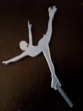 adorno artístico patinador pastel 3d impresión modelo in 3dexport 3d print model - Mito3D