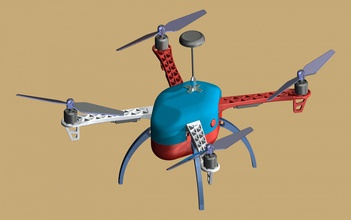 aerodynamische composite-Fall quadcopter dji f450 Fall - Schutz drucken abs frame 3d Modell naza 3d-drucken 3d print model - Mito3D