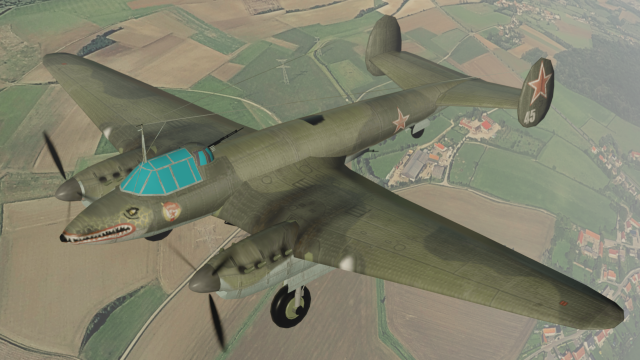 Flugzeug Bomber Russisch pe 2 Lowpoly 3D print model - Mito3D