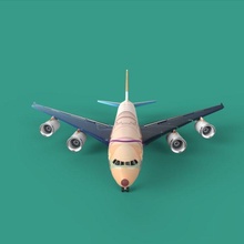aereo 3d modello in commerciale 3dexport aeromobili compagnia aerea linea turbogetto jet 4 engine passeggeri dettagliata 3d print model - Mito3D