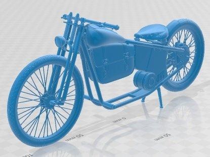 aerossol bicicleta hd 1975 imprimível moto automotivo passatempo micro escala motocicleta 3d print model - Mito3D