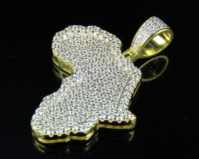 Afrique diamant hanche saut pendentif colliers antique luxe rappeur hip bijoux Collier gemme élégant célébrité style bling Urbain Douane ancien 3d print model - Mito3D