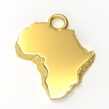 africa pepita pendente 3d stampa modello in ciondoli 3dexport carta geografica oro gioielleria continente 3d print model - Mito3D