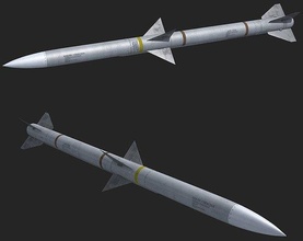 aim 120 rakete 3d modell kampf 3dexport militär krieg achtung flugzeug kreuzung fahrzeug bombe isoliert verteidigung warnung randstein drehend fußgänger parken pole straße pflasterung 3d print model - Mito3D