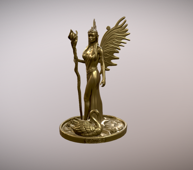 aine céltico diosa hada reina druida escultura celta hadas 3D print model - Mito3D