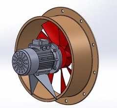 luft aspirator 3d gedruckt modell drucken ingenieurwesen 3dexport luftsauger klimaanlage leistung turbine powered 3d print model - Mito3D