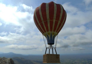 hava balon 3d model in planör 3dexport retro kutu gökyüzü uçak helyum zeplin sıcak uçmak uçan ulaşım seyahat yok etmek gökkuşağı depolama paket doğum günü 3d print model - Mito3D