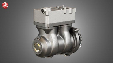 aria freno compressore pistone d13 diesel motore volvo veicolo dd5 mx13 3d print model - Mito3D