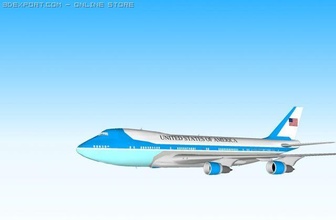 air force one boeing 747200 3d model in commercial 3dexport afo airplane interior 3d print model - Mito3D
