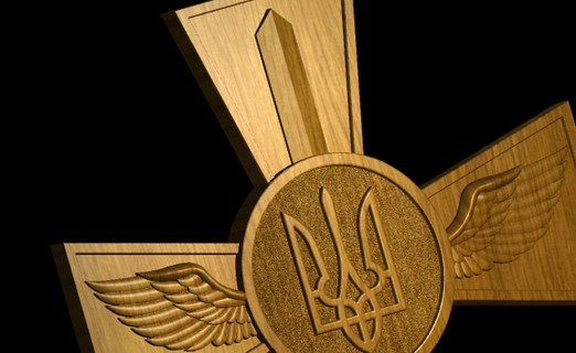 air forces ukraine decor military war army emblem wood insigniahouse 3d print model - Mito3D