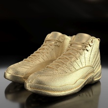 ar Jordânia 12 retro saltar homem sapatos basquetebol pé esporte marca Michael 3dprint impressão moda 3d print model - Mito3D