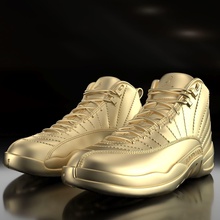 air Jordan 12 rétro sauter homme chaussures basketball pied mode vie sport marque Michael 3dprint impression 3d print model - Mito3D