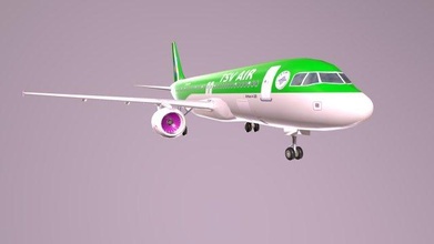 airbus 320 low poly 3d gameready gameasset avião aeronave modelo 3d print model - Mito3D