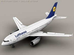 airbus a310 lufthansa 310 a-310 landing gear flap flaps wing turbine plane planes airplane airplanes aircraft aircrafts airliner airliners 3d print model - Mito3D
