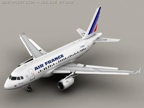airbus a318 air france 3d model in commercial 3dexport 318 a-318 landing gear flap flaps wing turbine plane planes airplane airplanes aircraft aircrafts airliner 3d print model - Mito3D