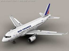 airbus a319 air france 3d model in commercial 3dexport 319 a-319 landing gear flap flaps wing turbine plane planes airplane airplanes aircraft aircrafts airliner 3d print model - Mito3D
