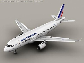 airbus a320 air france 3d model in commercial 3dexport 320 a-320 landing gear flap flaps wing turbine plane planes airplane airplanes aircraft aircrafts airliner 3d print model - Mito3D