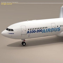 hava otobüsü a330200 3d model in ticari 3dexport a330 200 300 jet havayolu yolları uçak detaylı dokular malzemeler 3d print model - Mito3D