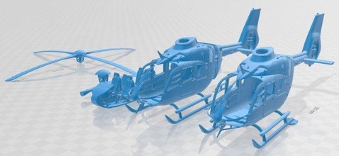 airbus helicopter h135 printable 3d print model in automotive 3dexport aviation hobby micro fly 3d print model - Mito3D